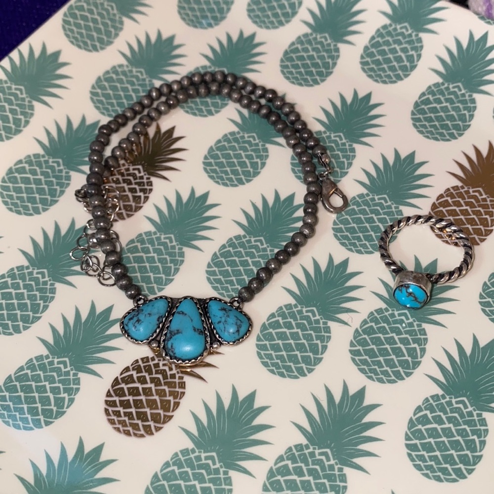 Turquoise Choker & Ring